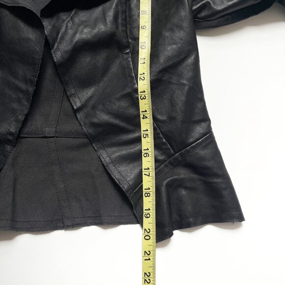 KZ_K Studio Drape Leather Jacket Black Size XS NEW NWT - Picture 12 of 13